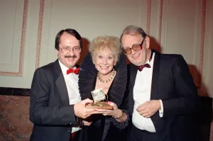 Soap Prints: Actress Liz Dawn of Coronation Street with her Soap of the Year Trophy