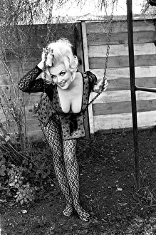 Actress Liz Renay poses for pictures wearing underwear. November 1969 Z11089-010