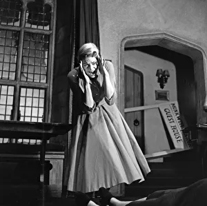 One Young Woman Only Prints: Actress Mary Law on stage as leading lady number five in The Mousetrap