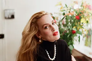 Necklace Prints: Actress & model Jerry Hall, who is currently starring in a West End Production of Bus