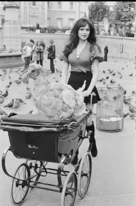 Actress and former model Madeline Smith was forcibly moved on by the law in company with