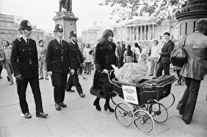 Skirt Prints: Actress and former model Madeline Smith was forcibly moved on by the law in company with