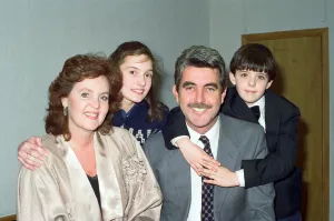 Daughter Prints: Actress Pauline Collins and husband John Alderton with two of their children