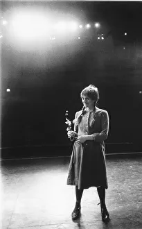 00063 Prints: Actress Polly James April 1969 on stage at the New Theatre where she is performing