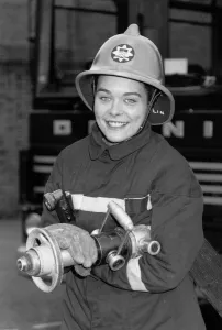 Firefighter Prints: Actress Samantha Beckinsale as Kate Stevens 1990 in TV series Londons Burning