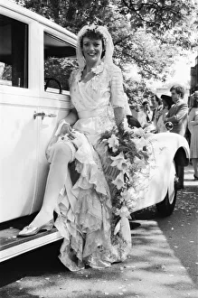 Bouquet Prints: Actress Sherrie Hewson pictured during her wedding to British Aerospace engineer Ken Boyd