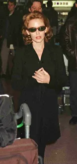 Actress and singer Kylie Minogue leaving Heathrow for Glasgow