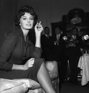 Actress Sophia Loren in London October 1957
