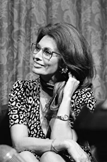 Actress Sophia Loren pictured at the Piccadilly Hotel Manchester, December 1982
