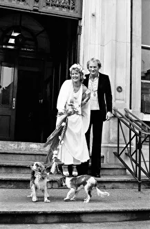 Actress Stephanie Beacham marries actor John McEnery at Hampstead Registry Office, London