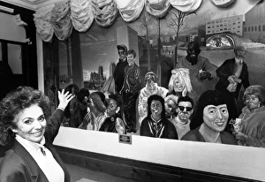 Actress Sue Johnston at the Myrtle Street City College to unveil a large mural in