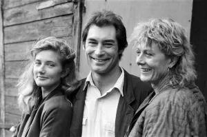 Actress Vanessa Redgrave and her daughter Joely Richardson with Timothy Dalton in London