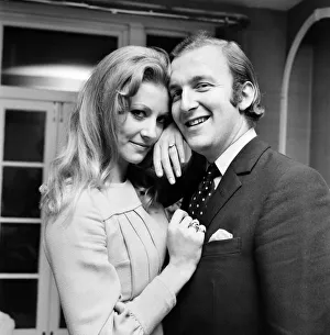 Actress Vicki Hodge with her advertising executive fiance Ian Heath at Ian