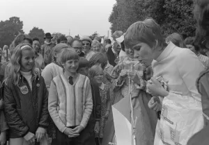 Actress Wendy Craig paid a visit to Warwick to open the Emscote Lawn School Elizabethan