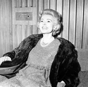 Actress Zsa Zsa Gabor arrives at London Heathrow Airport, Friday November 14th 1958