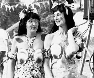 Actresses Sue Pollard (left) who plays Peggy in the television comedy series Hi De Hi