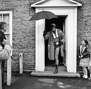 01057 Prints: Adam West as Batman helps out with road safety campaign in London which is being