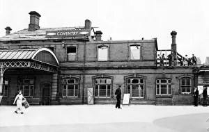 The administration offices at Coventry Railway Station being demolished as part of