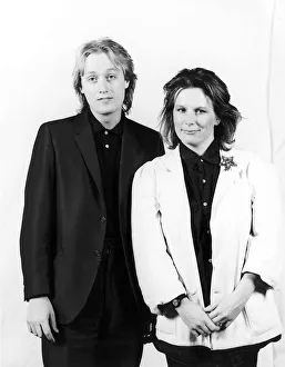 Comedians Prints: Adrian Edmondson with his wife Jennifer Saunders in real life Comedy actor