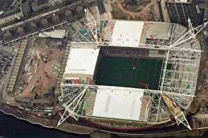 Images Dated 26th June 1999: Aerial photo of the Millennium Stadium during the International friendly rugby match