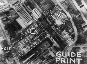 Air Raids Prints: Aerial photographic-reconnaissance image taken by No 1 PRU, RAF
