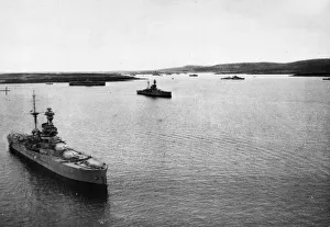 Hidden Prints: Aerial picture taken at Scapa in July 1940 of secret Fleet Tenders - merchant ships
