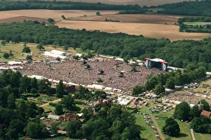 Aerial pictures from the Oasis concert held at Knebworth House. 10th August 1996