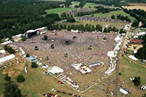 Aerial pictures from the Oasis concert held at Knebworth House. 10th August 1996