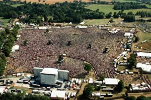 Aerial pictures from the Oasis concert held at Knebworth House. 10th August 1996
