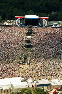 Aerial pictures from the Oasis concert held at Knebworth House. 10th August 1996