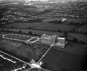 Building Site Prints: Aerial pictures taken during the construction of Guildford Cathedral, Surrey