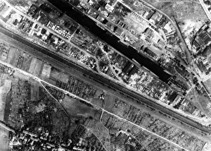 Germany Prints: Aerial reconnaissance photographs showing bomb damage taken since the attack on Osnabruck
