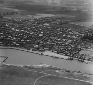 Aerial view of Gorleston on Sea. Circa 1926. Local Caption These are rough scans