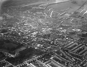 Town Prints: Aerial view of Guildford. Local Caption These are rough scans