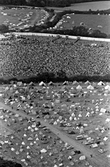 00087 Prints: Aerial View of The Isle of Wight Pop Festival 30th August 1969