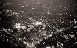 Towns And Villages Prints: Aerial view of London November 1964 This picture from a helicopter flying at about