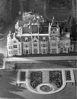 00079 Prints: An aerial view of the mansion belonging to former Beatles member George Harrison
