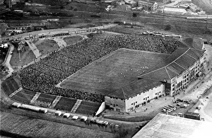 Aerial view of Murrayfield Stadium March 1950 home to Scottish rugby