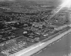Town Prints: Aerial view of Worthing. Circa 1926 Local Caption These are rough scans