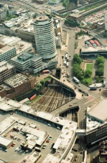 Rotunda Prints: Aerial views of Birmingham city centre and New Street Station