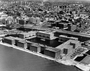 00748 Prints: Aerial Views of Liverpool, Merseyside, 11th June 1987