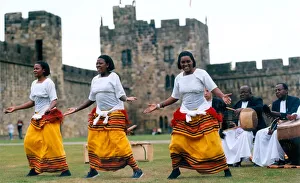 00088 Prints: Some African dancers performing at Alnwick Music Festival in August 1996