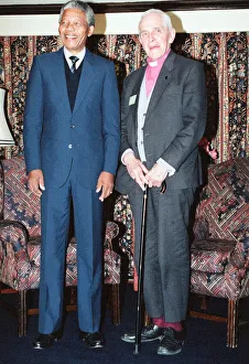 African National Congress (ANC) leader Nelson Mandela on his first trip to the United