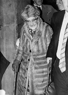 Jon Scan Prints: Agatha Christie author 1973 at 21st anniversary of play Mousetrap