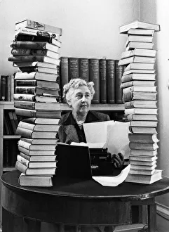 Agatha Christie famous author of crime novels at her home in Winterbrook House