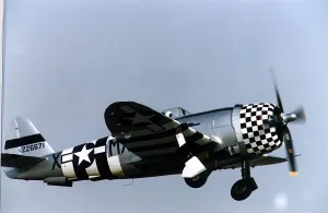 Air Aircraft Republic P47 Thunderbolt USAF fighter plane of WW2 WW2 displaying at an