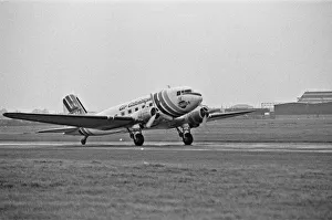 01367 Prints: An Air Atlantique Dakota G-AMSV takes to the skies over Coventry Airport to celebrate