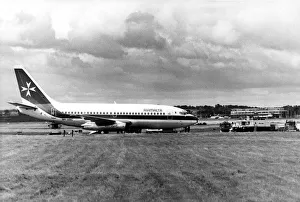 An Air Malta Boeing 737 at Newcastle International Airport. 05 / 08 / 1985