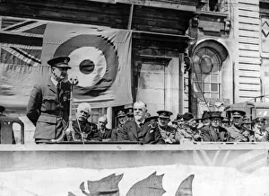 Air-Marshall Sir Leslie Gossage opened Cardiffs Wings for Victory