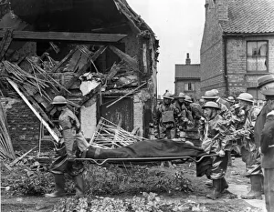 Build Up Prints: Air Raid Precaution training and demonstration taking place in Gainsborough